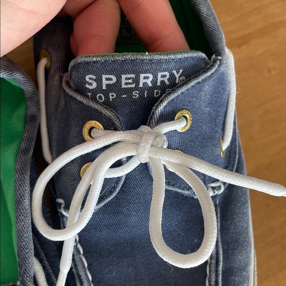 Sperry Boat Shoes/steal blue size 8 - Picture 4 of 5